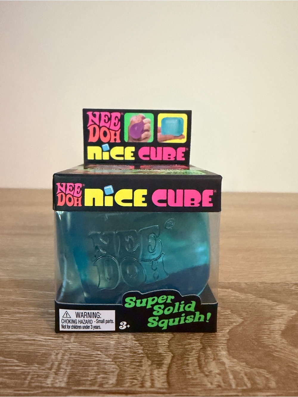 Needoh Nice Cube Super Solid Squish - Blue - Authentic Schylling